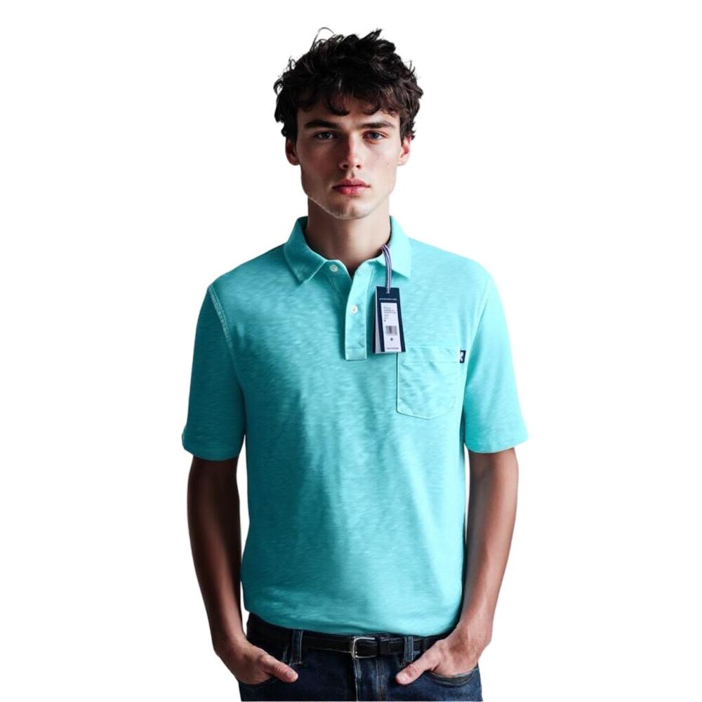 NWT VINEYARD VINES Mens ISLAND Dyed COTTON Pocket Polo CAICOS MED - Picture 12 of 16